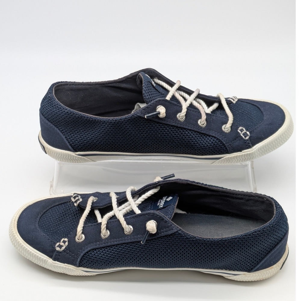 Sperry Women's Navy Mesh Lace Up Sneakers Casual Comfort Shoes Size 9 M